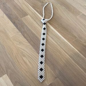 Beadwork necktie necklace